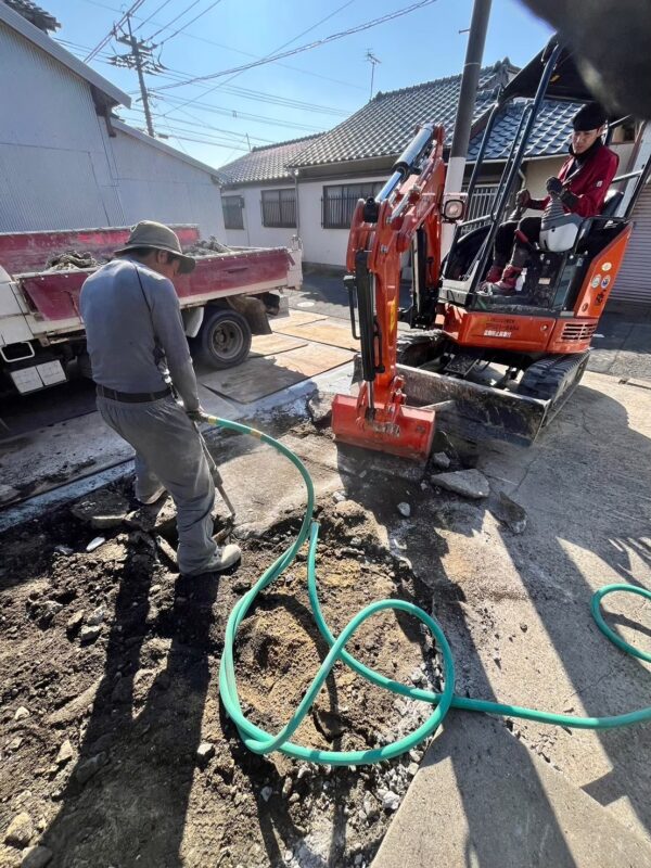 北九州市若松区にて駐車場コンクリート工事